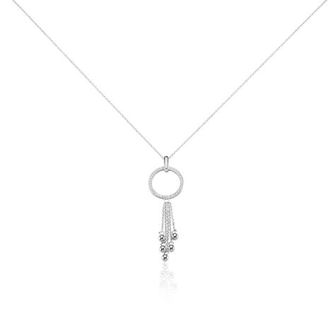 Collier Andde Argent Blanc Oxyde De Zirconium - Colliers avec pierres Femme | Marc Orian