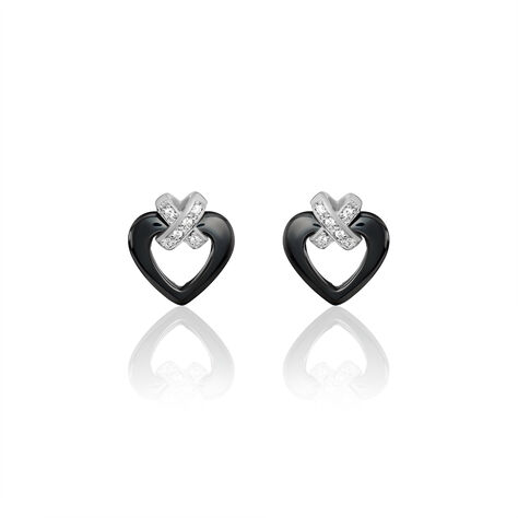 Boucles D'oreilles Puces Nolwen Argent  C&eacute;ramique Oxyde De Zirconium - Puces Femme | Marc Orian