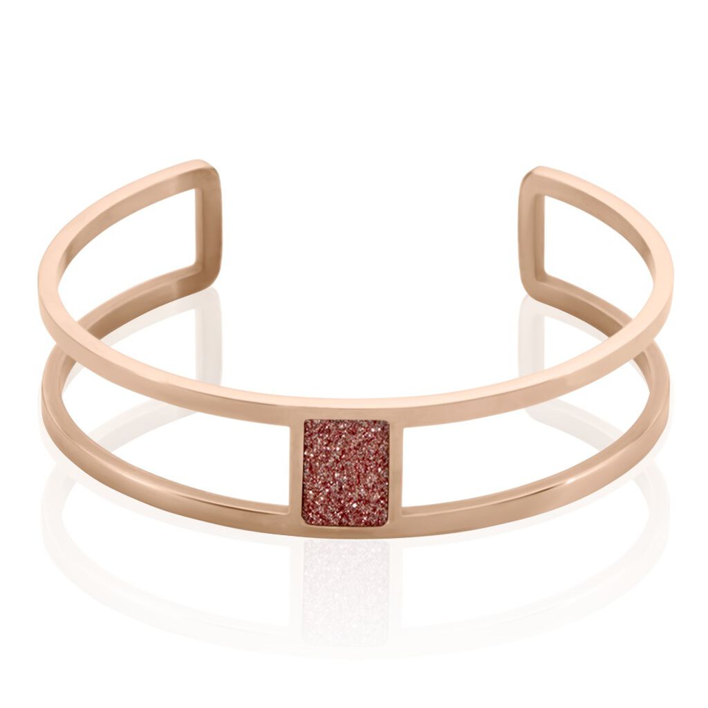Bracelet Jonc Acier Rose Maria - Bracelets joncs Femme | Marc Orian