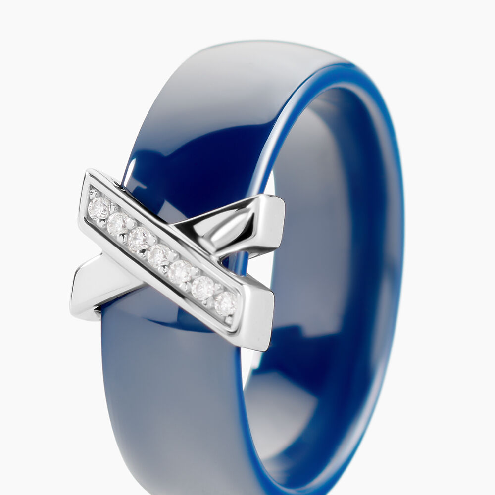 Bague Cronos Argent Blanc C&eacute;ramique Oxyde - Bijoux fantaisie Femme | Marc Orian