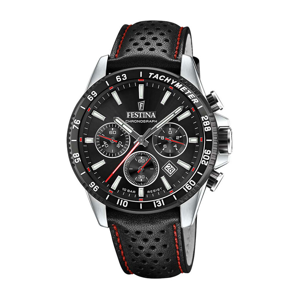 Montre Festina Timeless Chronograph Noir - Montres &eacute;tanches Homme | Marc Orian