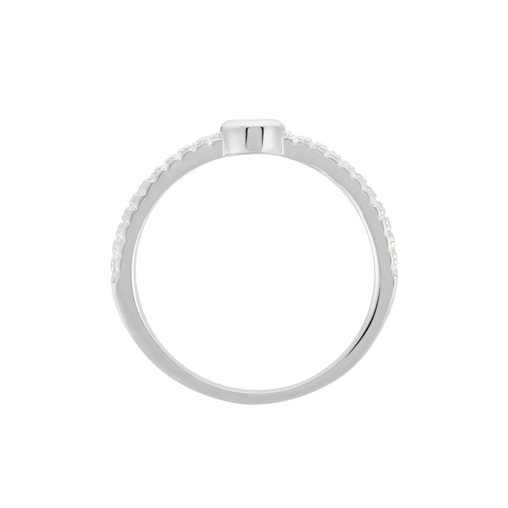 Bague Maryne Argent Blanc Oxyde De Zirconium - Solitaires Femme | Marc Orian