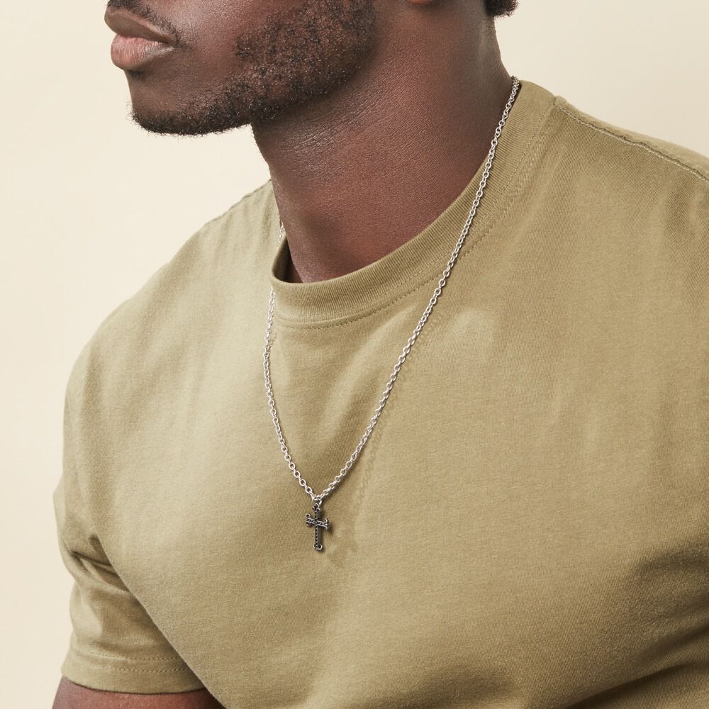 Collier Jodoc Acier Blanc - Colliers Homme | Marc Orian
