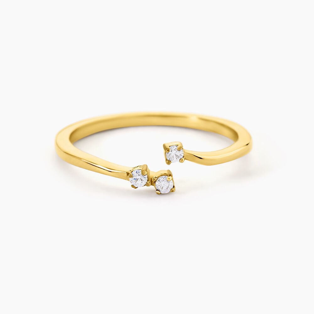 Bague Chrissy Acier Jaune Oxyde De Zirconium - Bijoux fantaisie Femme | Marc Orian