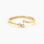 Bague Chrissy Acier Jaune Oxyde De Zirconium - Bijoux fantaisie Femme | Marc Orian