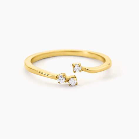 Bague Chrissy Acier Jaune Oxyde De Zirconium - Bijoux fantaisie Femme | Marc Orian
