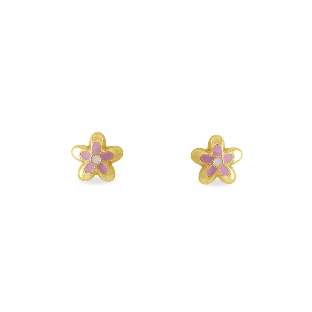 Boucles D'oreilles Puces Tammie Fleur Or Jaune - Puces Enfant | Marc Orian