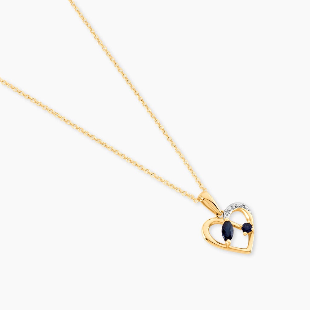 Pendentif Hallam Or Jaune Saphir Diamant - Pendentifs Femme | Marc Orian