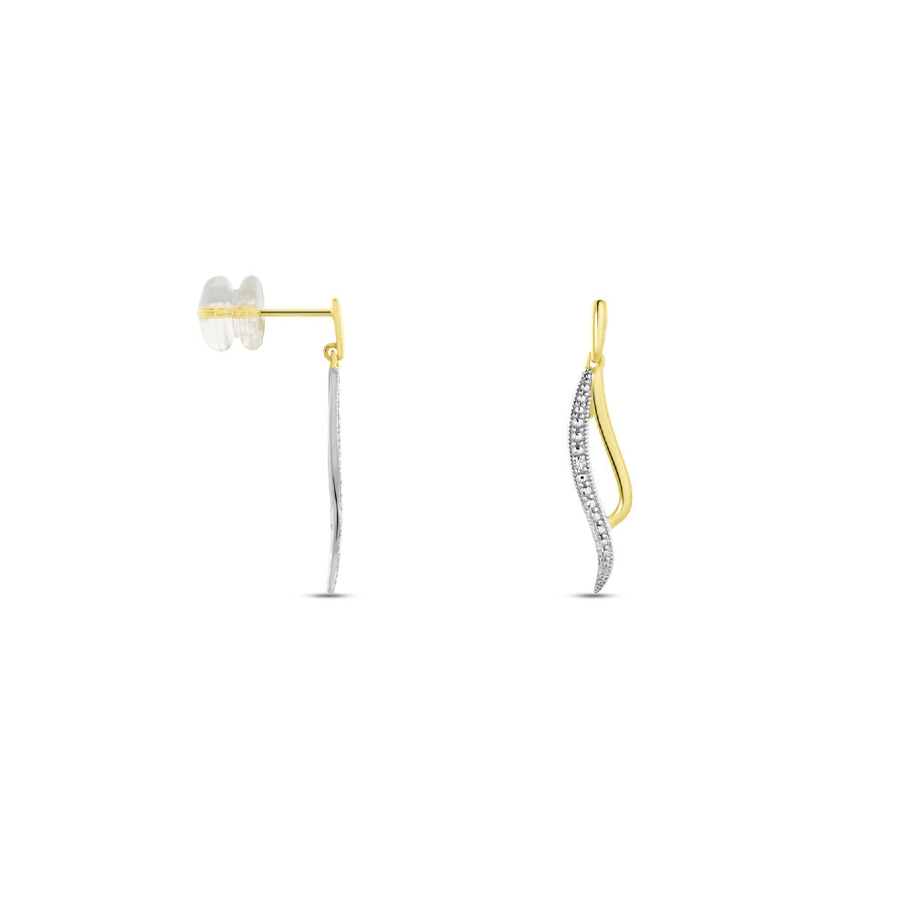 Boucles D'oreilles Pendantes Or Jaune Maaria Diamants - Pendantes Femme | Marc Orian