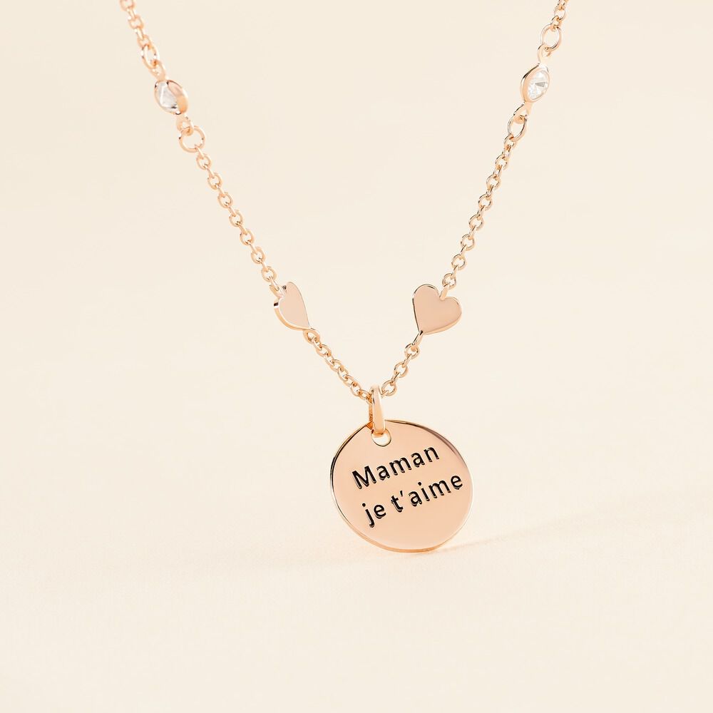 Collier Nueva Argent Rose Oxyde De Zirconium - Colliers avec pierres Femme | Marc Orian