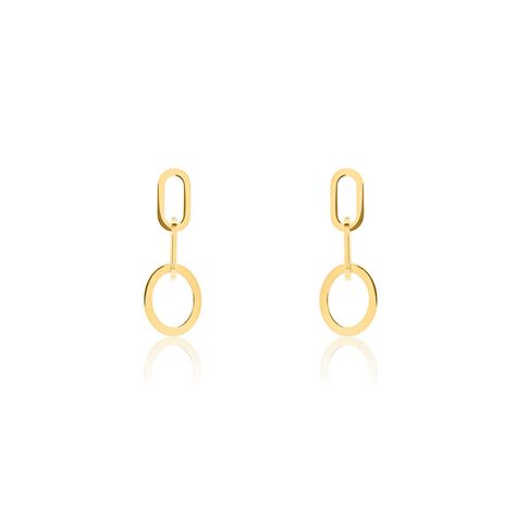 Boucles D'oreilles Pendantes Manille Acier Jaune - Pendantes Femme | Marc Orian