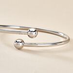 Bracelet Jonc No&ucirc;r Argent Blanc - Bracelets joncs Femme | Marc Orian