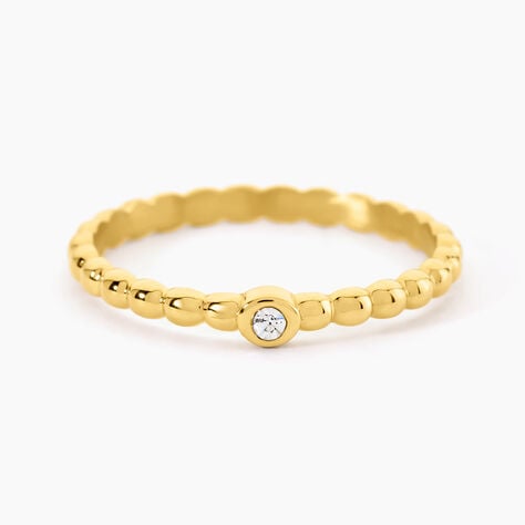 Bague Mathida Acier Jaune Cristal - Bijoux fantaisie Femme | Marc Orian