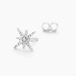 Boucles D'oreilles Puces Lysianne Argent Blanc Oxyde De Zirconium - Puces Femme | Marc Orian