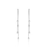 Boucles D'oreilles Pendantes Linda Argent Blanc - Pendantes Femme | Marc Orian