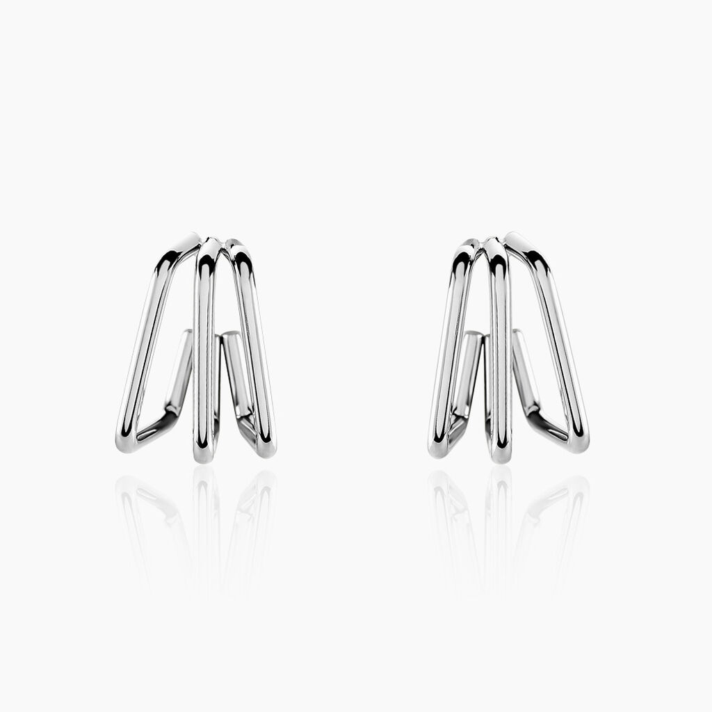 Créoles Stormie Acier Blanc - Créoles Femme | Marc Orian