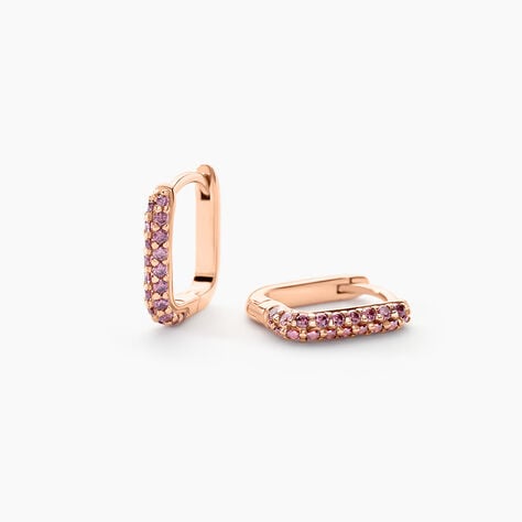 Créoles Aselya Argent Rose Oxyde De Zirconium - Créoles Femme | Marc Orian