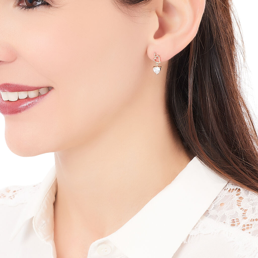 Boucles D'oreilles Pendantes Rodaina Plaque Or Oxyde De Zirconium FQOFJZW2190