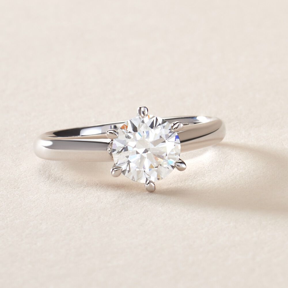 Bague Solitaire Samantha Or Blanc Diamant - Solitaires Femme | Marc Orian