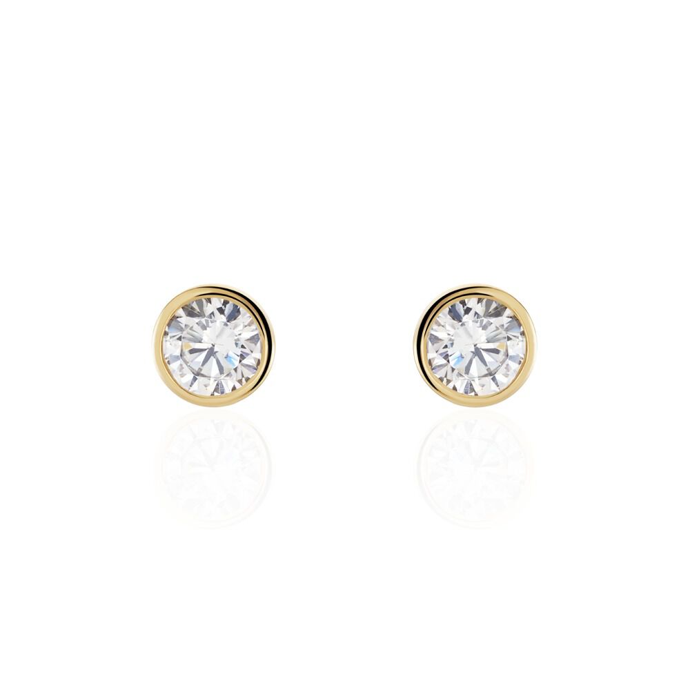 Boucles D'oreilles Puces Plaqué Or Niclaus Oxydes De Zirconium - Puces Femme | Marc Orian