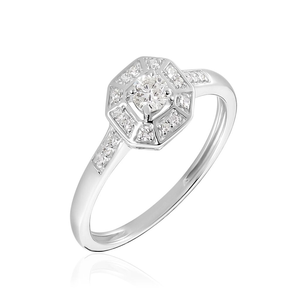 Bague Transmission Or Blanc Diamant - Solitaires Femme | Marc Orian