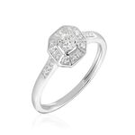 Bague Transmission Or Blanc Diamant - Solitaires Femme | Marc Orian