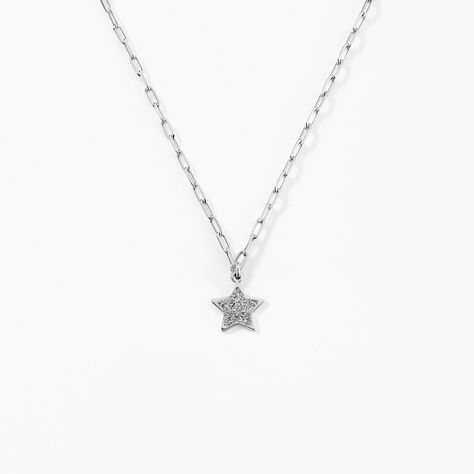 Collier Etincelante Argent Blanc - Colliers ras du cou Femme | Marc Orian