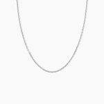Cha&icirc;ne Claudine Argent Blanc - Colliers fantaisie Homme | Marc Orian
