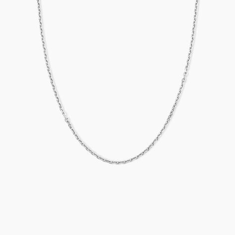 Cha&icirc;ne Claudine Argent Blanc - Colliers fantaisie Homme | Marc Orian