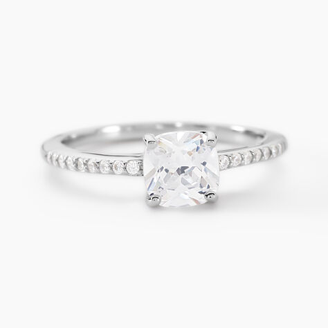 Bague Solitaire Celina Argent Blanc Oxyde De Zirconium - Bijoux fantaisie Femme | Marc Orian