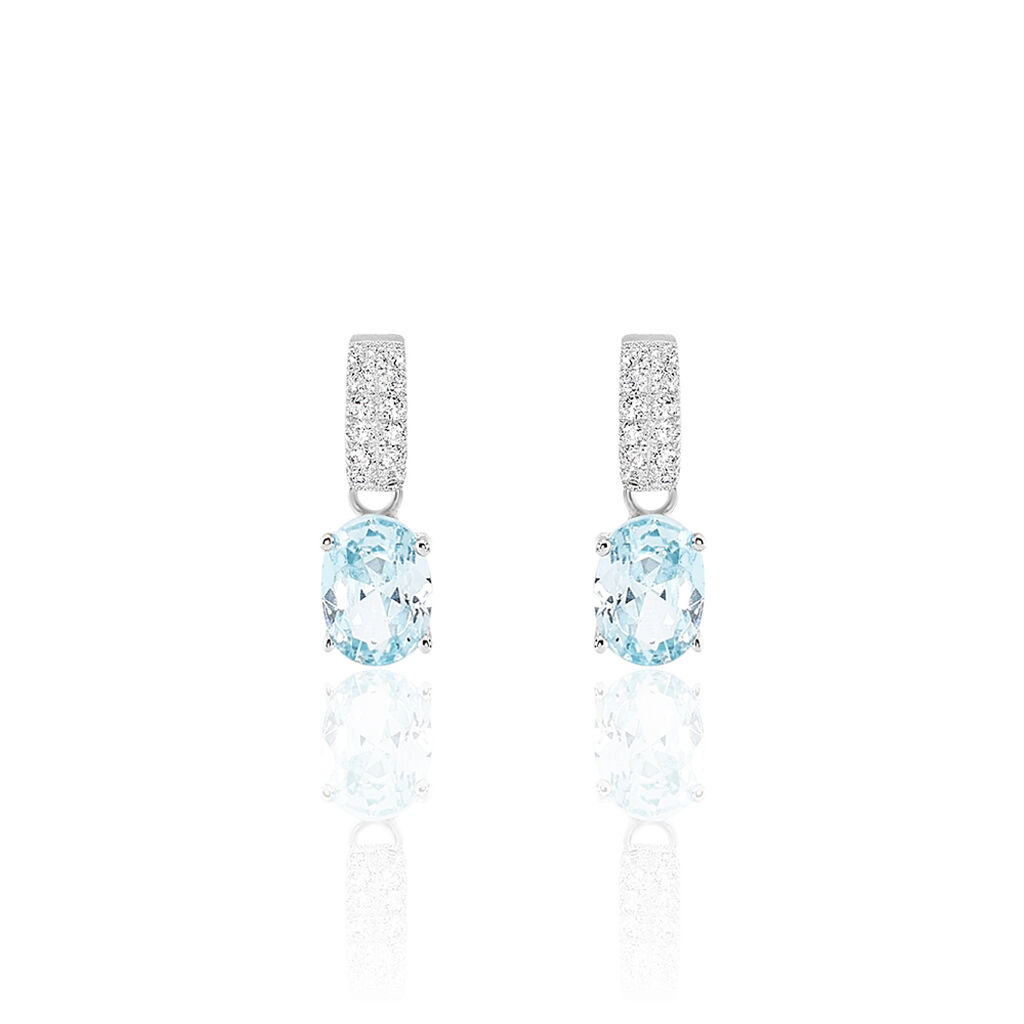 Boucles D'oreilles Puces Josefa Argent Blanc Oxyde De Zirconium - Puces Femme | Marc Orian