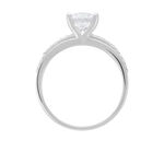 Bague Solitaire Mercan Argent Blanc Oxyde De Zirconium - Bijoux fantaisie Femme | Marc Orian