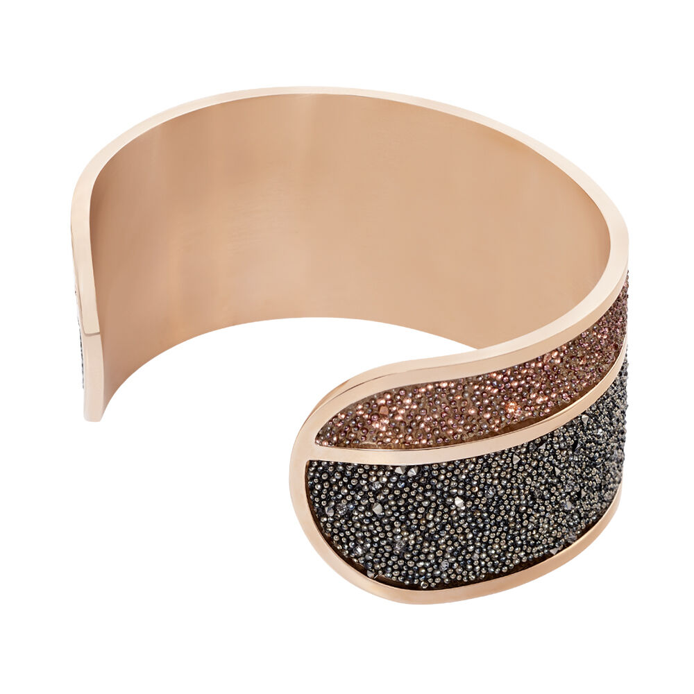 Bracelet Manchette Ouvert Acier Rose Carron - Bracelets manchettes Femme | Marc Orian
