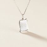 Pendentif Zodiaque Parchemin Argent Blanc - Bijoux personnalis&eacute;s Famille | Marc Orian