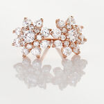 Boucles D'oreilles Puces Lorraine Argent Rose Oxyde De Zirconium - Puces Femme | Marc Orian