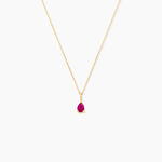 Collier Goutte Or Jaune Rubis - Colliers avec pierres Femme | Marc Orian
