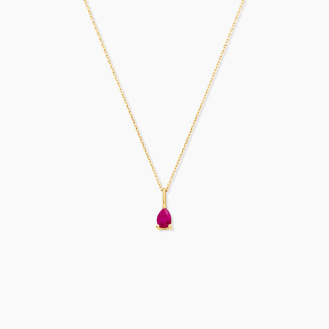 Collier Goutte Or Jaune Rubis - Colliers avec pierres Femme | Marc Orian