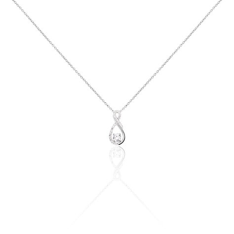Collier Absa Argent Blanc Oxyde De Zirconium - Colliers avec pierres Femme | Marc Orian