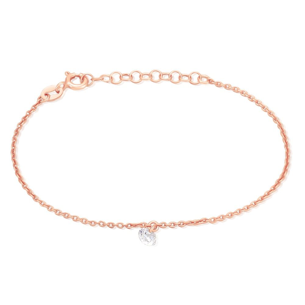 Bracelet Constantin Argent Rose Oxyde De Zirconium - Bracelets chaînes Femme | Marc Orian