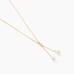 Collier Carrine 2 Fils Or Jaune Perle De Culture - Colliers avec pierres Femme | Marc Orian