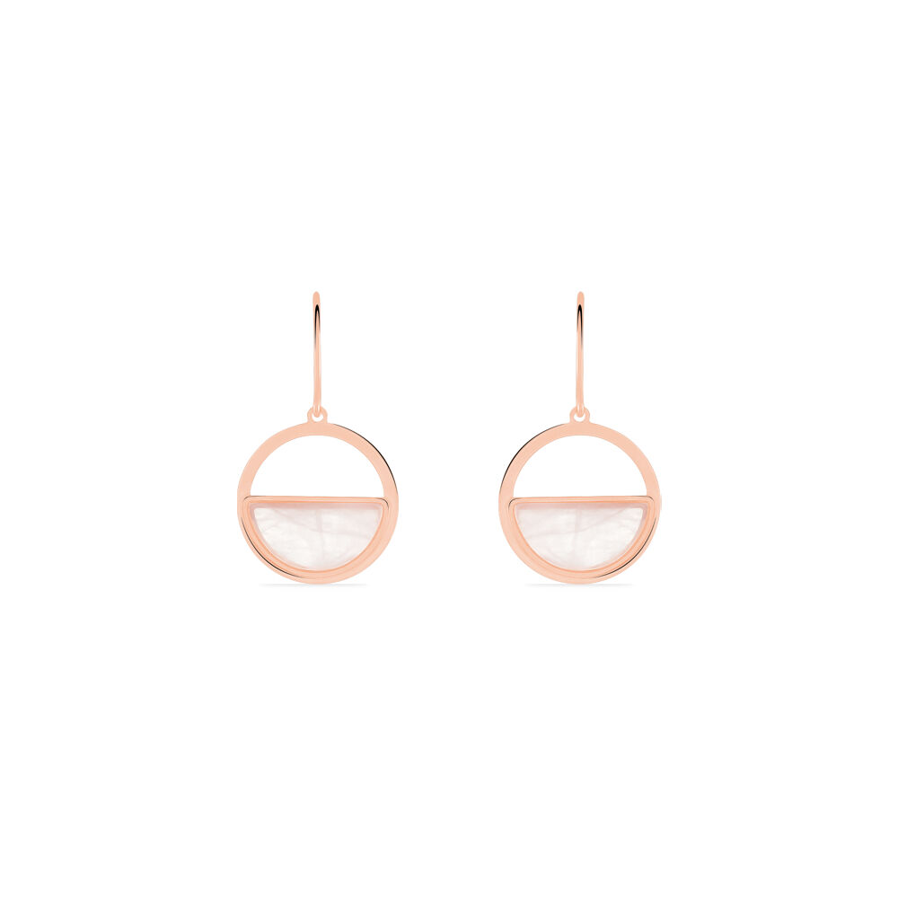Boucles D'oreilles Or Rose Cendra Forme - Pendantes Femme | Marc Orian