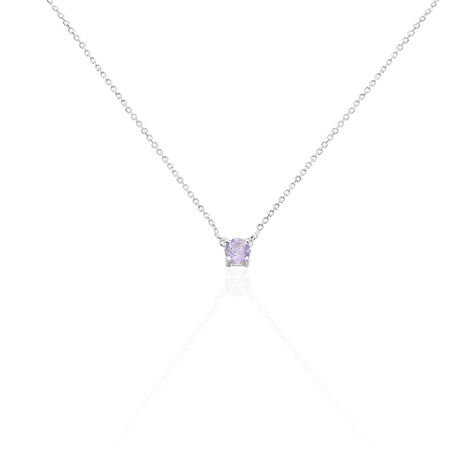 Collier Clair Or Blanc Amethyste - Colliers Femme | Marc Orian