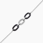 Bracelet Eulalie Argent Blanc C&eacute;ramique Et Oxyde De Zirconium - Bracelets cha&icirc;nes Femme | Marc Orian