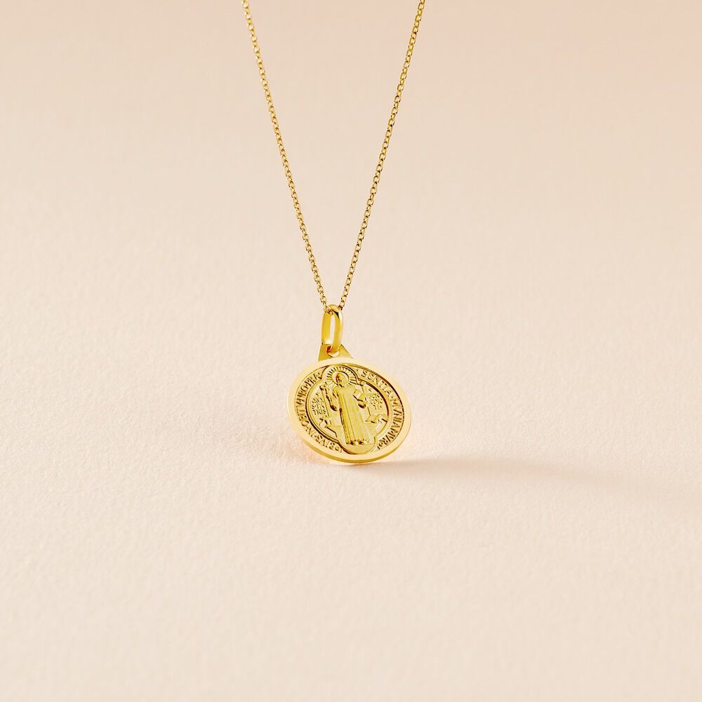 Pendentif Benoit Or Jaune - Médailles et médaillons Famille | Marc Orian