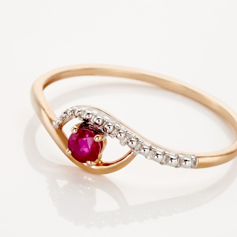 Bague Or Jaune Karmele Rubis - Bagues vintage Femme | Marc Orian