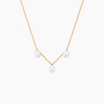 Collier Thanya Argent Dor&eacute; A L'Or 750/1000 Perle De Culture - Colliers avec pierres Femme | Marc Orian