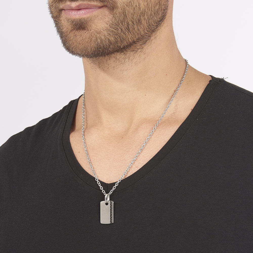 Collier Lovaina Acier Blanc - Fête des pères Homme | Marc Orian