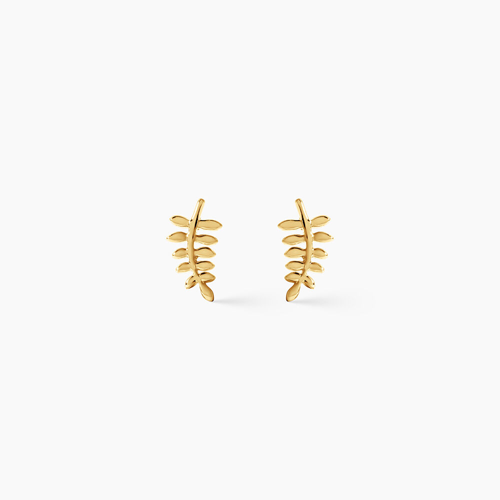 Boucles D'Oreilles Puces Eudia Argent Dor&eacute; A L'Or 750/1000 - Puces Femme | Marc Orian