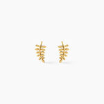 Boucles D'Oreilles Puces Eudia Argent Dor&eacute; A L'Or 750/1000 - Puces Femme | Marc Orian