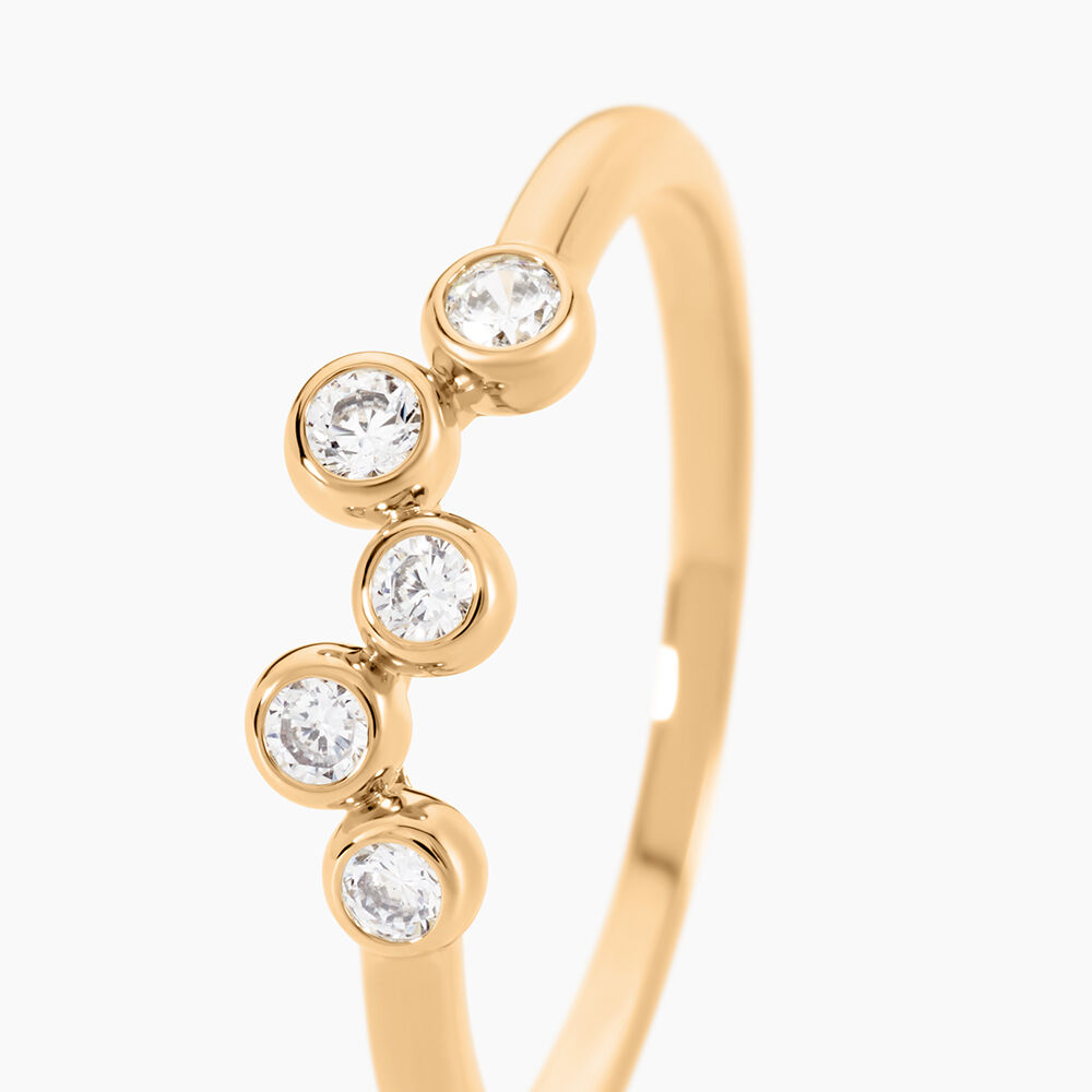 Bague Halo Plaqu&eacute; Or Jaune Oxyde De Zirconium - Bijoux fantaisie Femme | Marc Orian